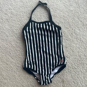 Black and white swimsuit for toddlers